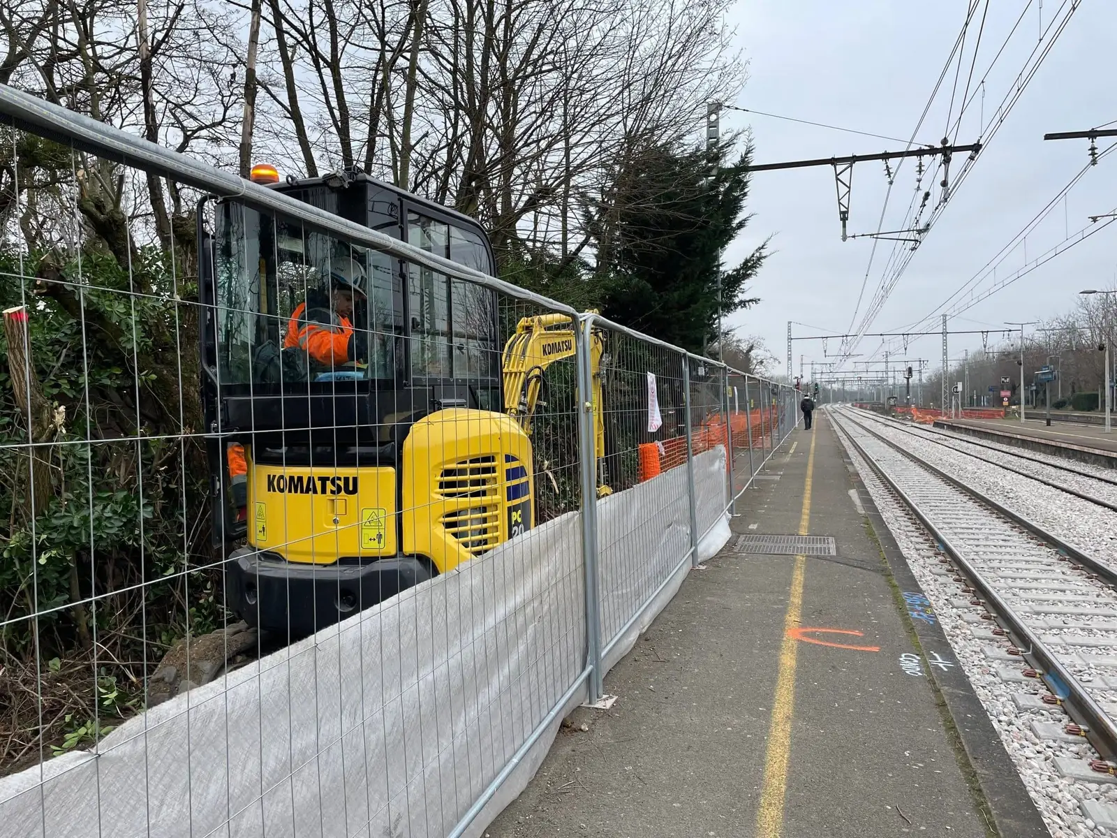 Travaux en bord de voie