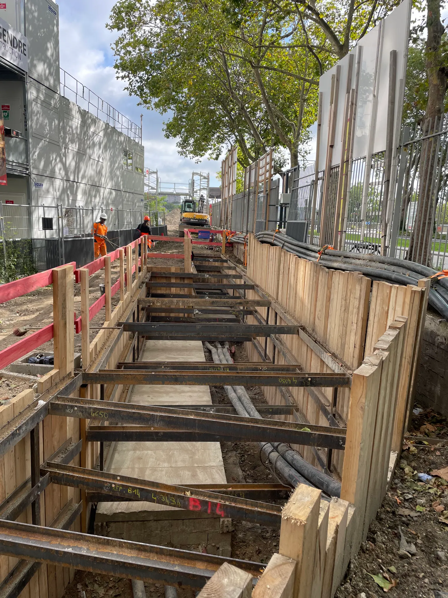 Tranchée blindée en site urbain